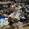 Dwayne Lathan speeds to the basket for two points.