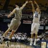 Jordan Printy launches a long range three pointer.