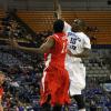 Carl Richard apparently being fouled as he puts up a short jumper.