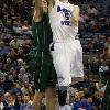 Justin Gant shoots a short jumper.