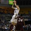 Jake Odum misfires, chases down the rebound, changes direction, & scores on a reverse layup.