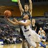 Brenton Scott drives, is  fouled, and goes to the line.