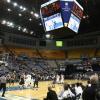 Late game floor and scoreboard view.