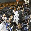 Devonte Brown drives hard to the rim.