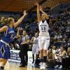 Anna Munn fires a three pointer over McKenzie Fujon.