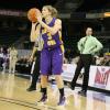 Rachel Madrigal launches a three pointer.