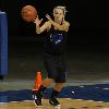 Brittany Schoen receiving a pass during the three point shooting contest
