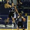 Shannon Thomas calls for a post pass from Sadie Oyer.