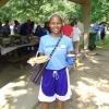 Kiera Brooks with her picnic lunch.